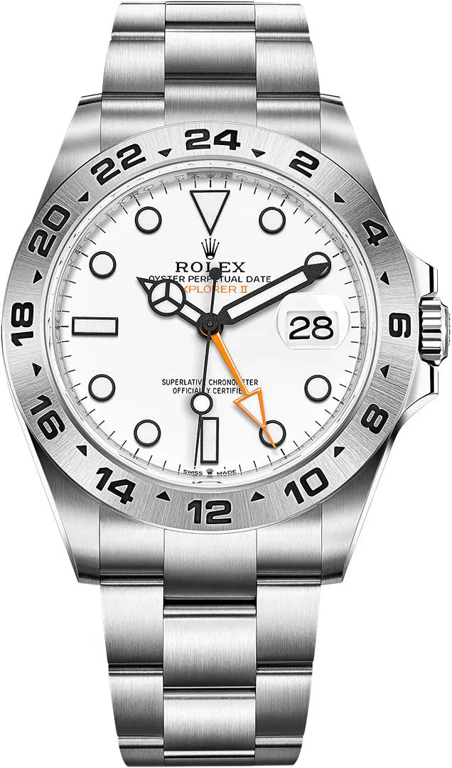 Rolex Oyster Perpetual Explorer II Oystersteel White Dial
