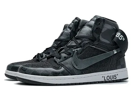 Air Jordan 1 "Off-Louis" V2 Ceeze ''Black/Gray'' (1:1)
