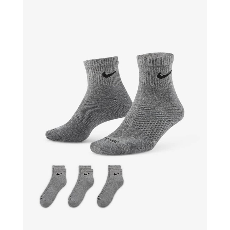 Nike Dri-Fit Plus Cushion ''Grey'' Quarter Socks (5pair=1Box)