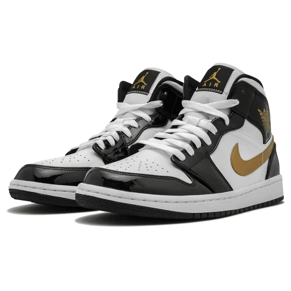 Air Jordan 1 ''Patent Black White Gold''